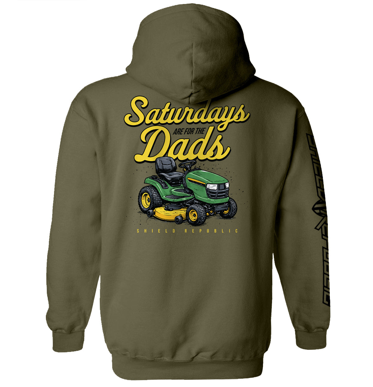 Saturdays Are For The Dads Mower Graphic Tee | Funny Shirt for Dads