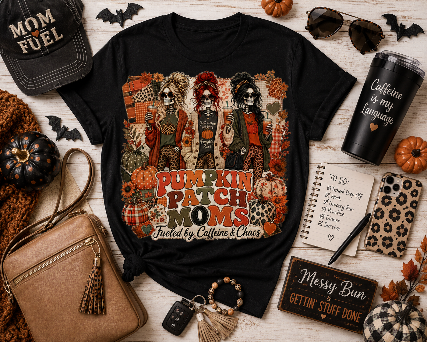 Pumpkin Patch Mom T-Shirt – Fall Graphic Tee for Moms