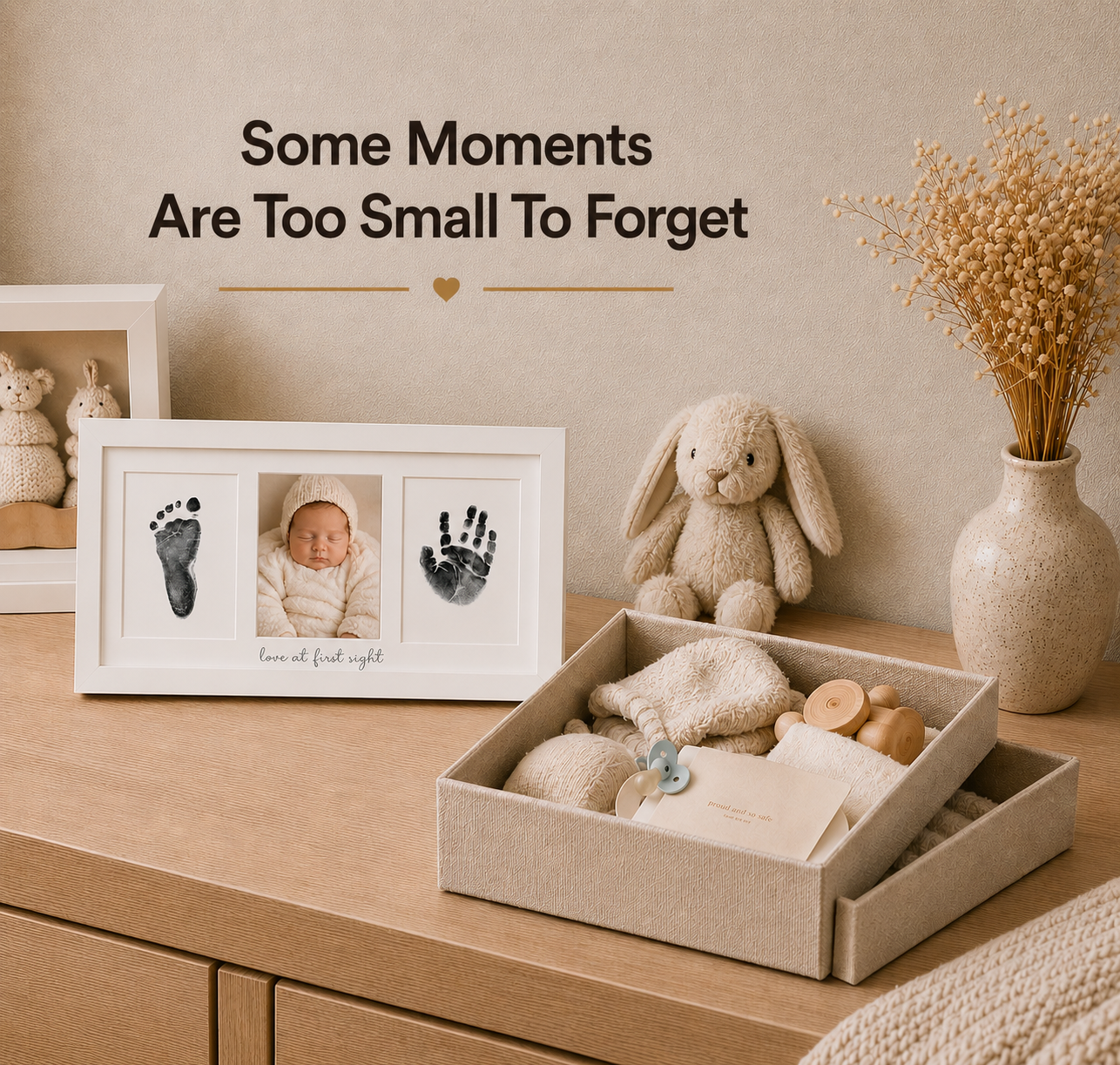 Baby Handprint & Footprint Kit | Mess-Free Inkless Keepsake Set for Newborns & Toddlers