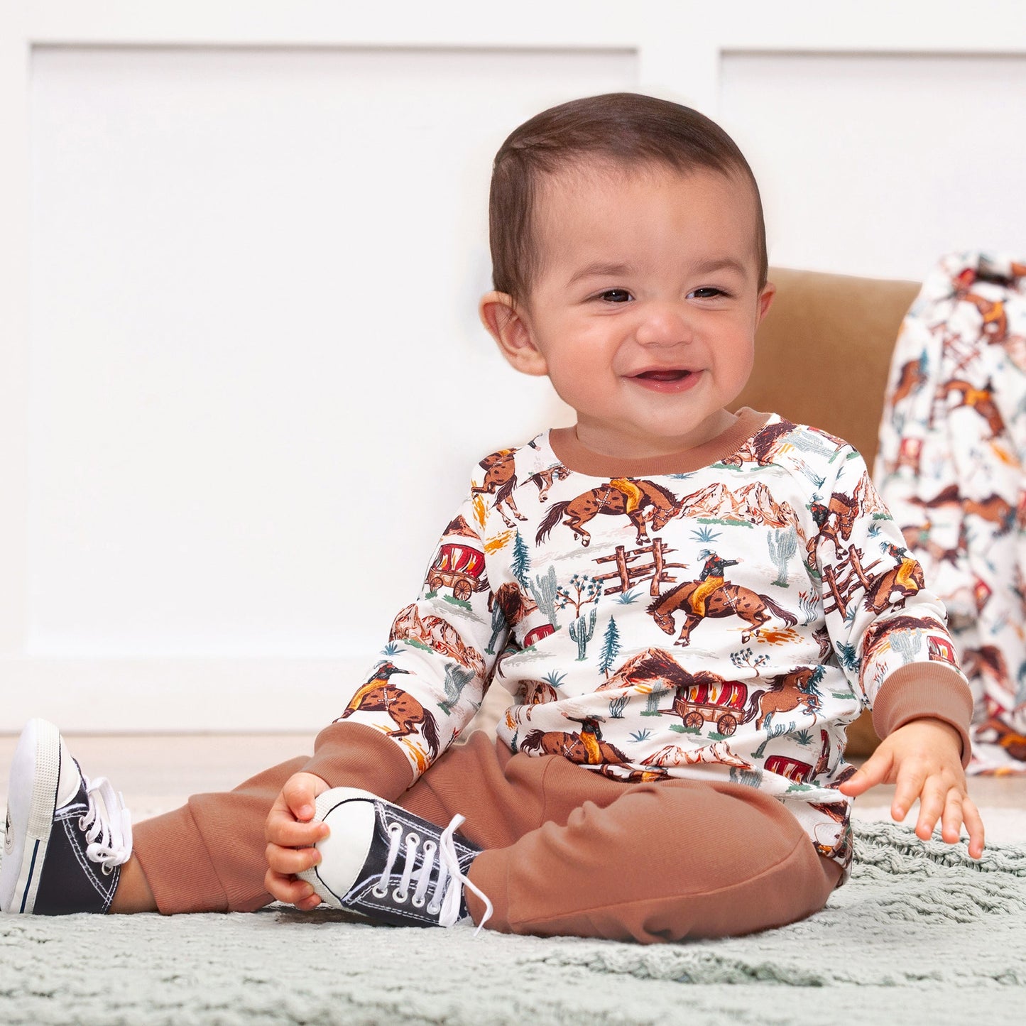 Western Cowboy Baby Boy Two-Piece Set | Bamboo & Cotton