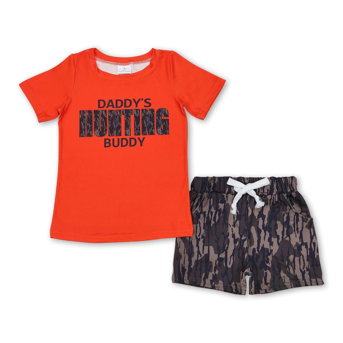 Daddy's Hunting Buddy Baby Boy Outfit | Camo Infant Clothing Set