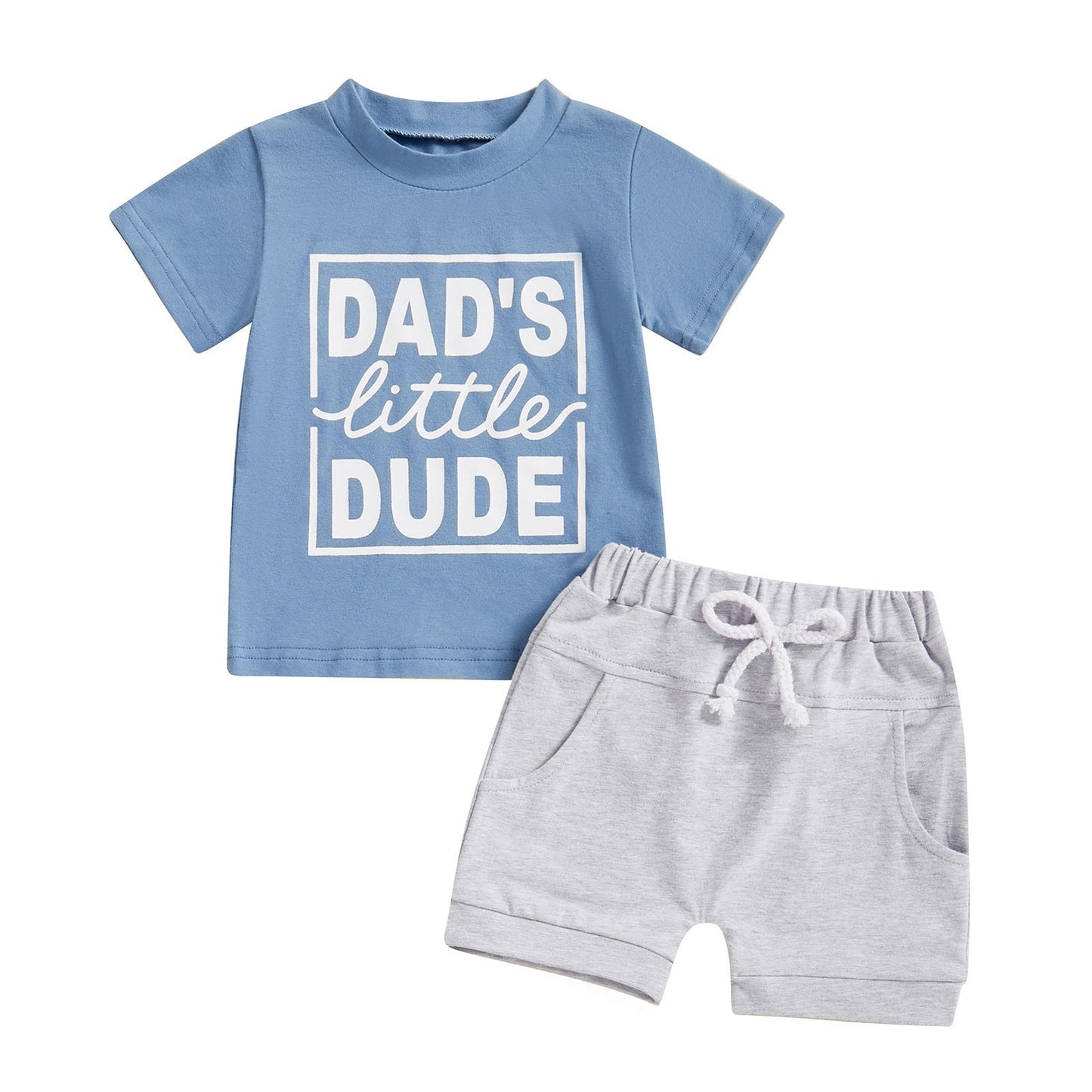 Boys' Letter Print Short-Sleeve Top & Shorts Set