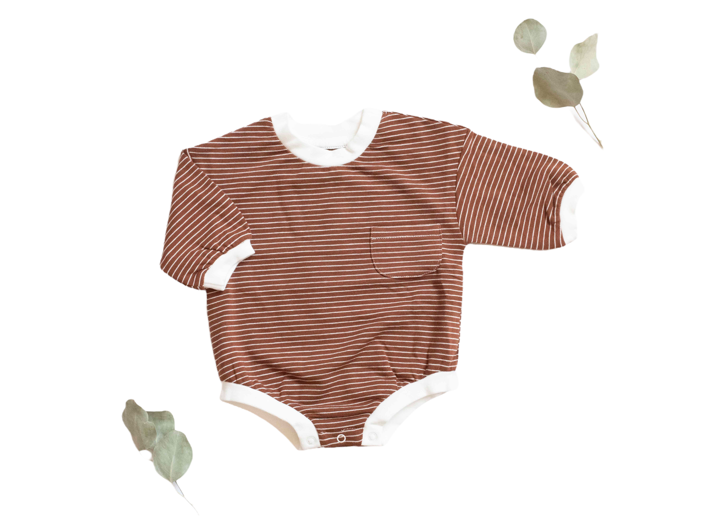 Baby Organic Cotton Long Sleeve Oversized Bubble Romper