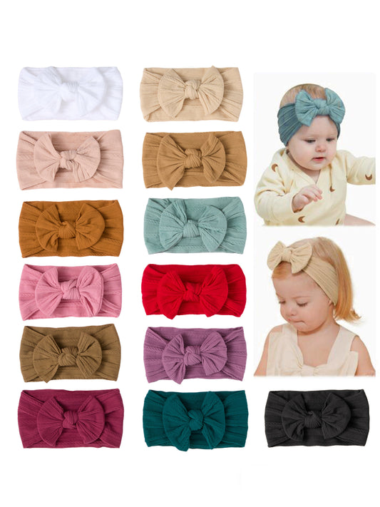 Baby Girl Bow Headband Set of 3 – Matching Same Color