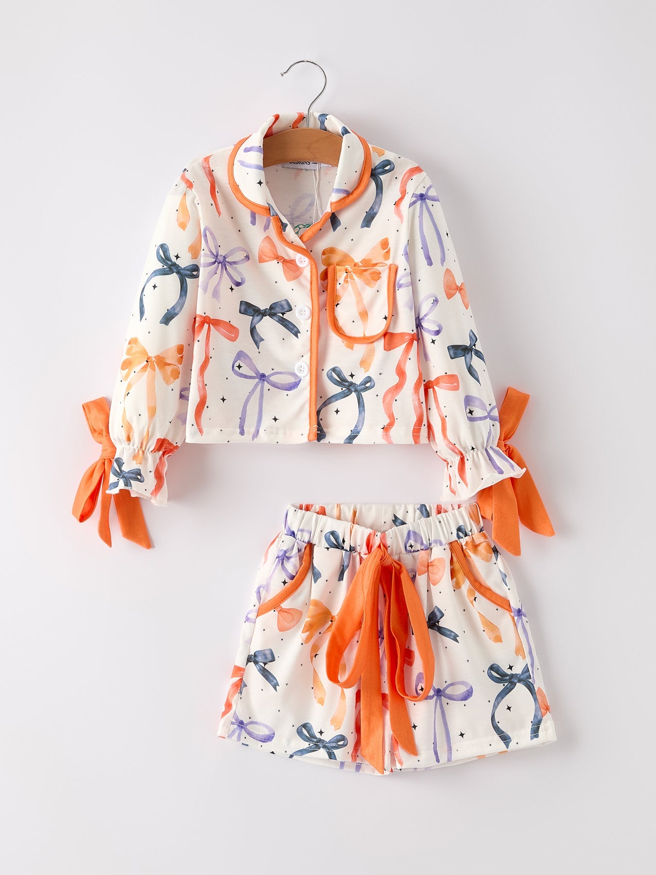 Halloween Mommy & Me Bow Print Pajama Set