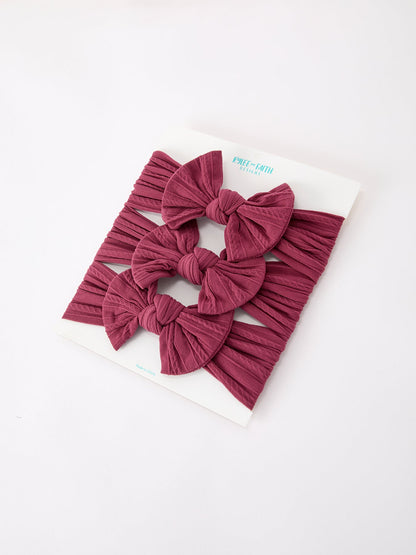 Baby Girl Bow Headband Set of 3 – Matching Same Color