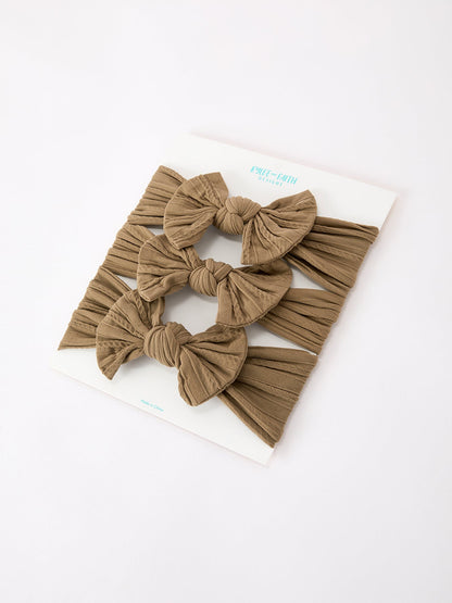 Baby Girl Bow Headband Set of 3 – Matching Same Color