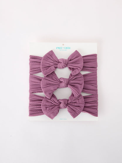 Baby Girl Bow Headband Set of 3 – Matching Same Color