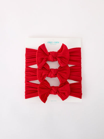 Baby Girl Bow Headband Set of 3 – Matching Same Color