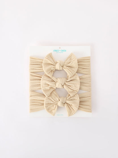 Baby Girl Bow Headband Set of 3 – Matching Same Color