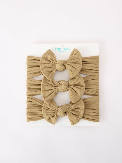 Baby Girl Bow Headband Set of 3 – Matching Same Color