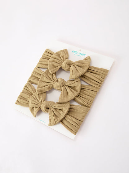Baby Girl Bow Headband Set of 3 – Matching Same Color