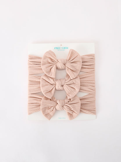 Baby Girl Bow Headband Set of 3 – Matching Same Color