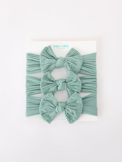 Baby Girl Bow Headband Set of 3 – Matching Same Color