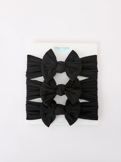 Baby Girl Bow Headband Set of 3 – Matching Same Color