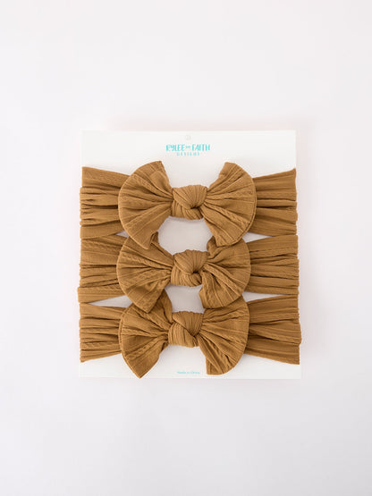 Baby Girl Bow Headband Set of 3 – Matching Same Color