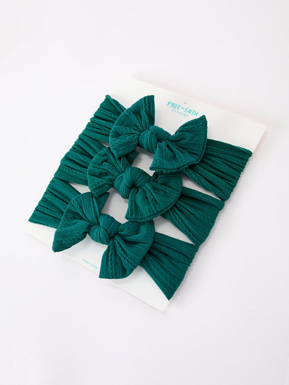 Baby Girl Bow Headband Set of 3 – Matching Same Color
