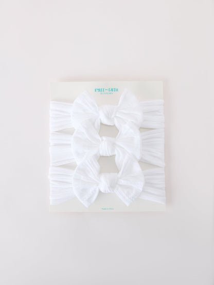 Baby Girl Bow Headband Set of 3 – Matching Same Color