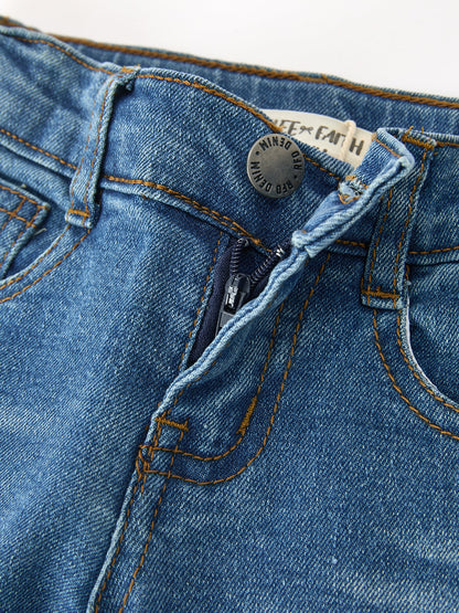 Girls Double Ruffle Bell Bottom Denim Jeans | Boutique Flare Pants