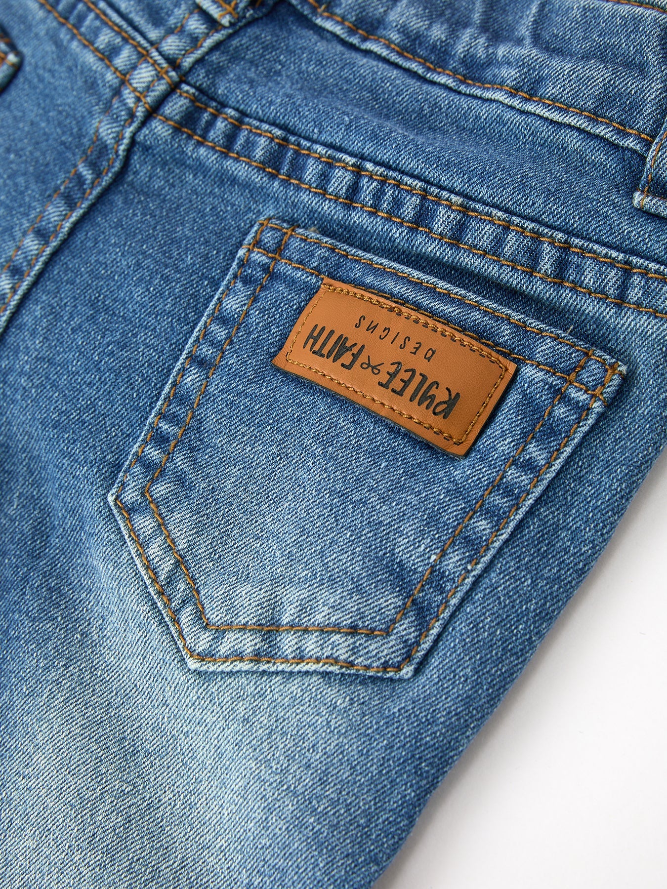 Girls Double Ruffle Bell Bottom Denim Jeans | Boutique Flare Pants