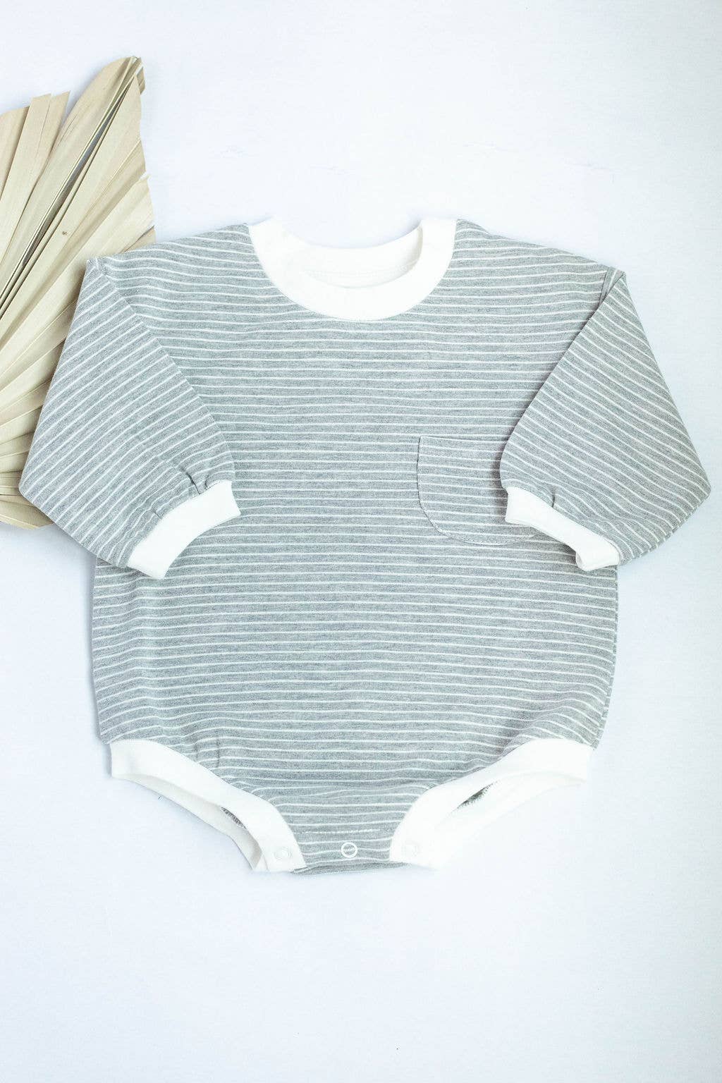 Baby Organic Cotton Long Sleeve Oversized Bubble Romper