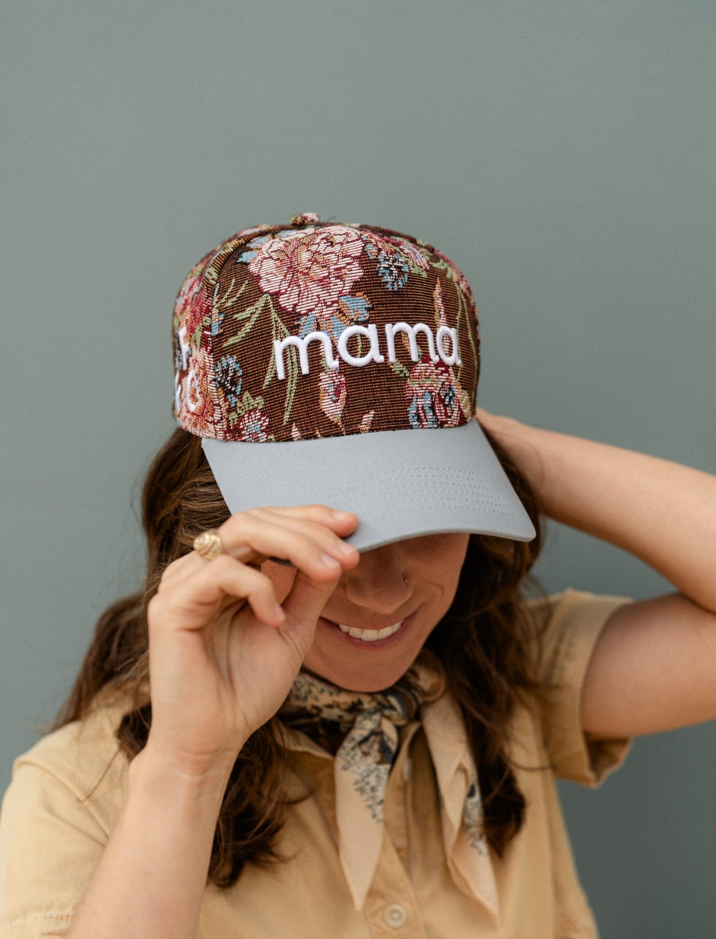 Floral Mama Trucker Hat – Adjustable Snapback | Fun Family Connection Collab