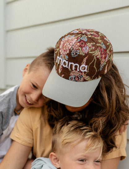 Floral Mama Trucker Hat – Adjustable Snapback | Fun Family Connection Collab
