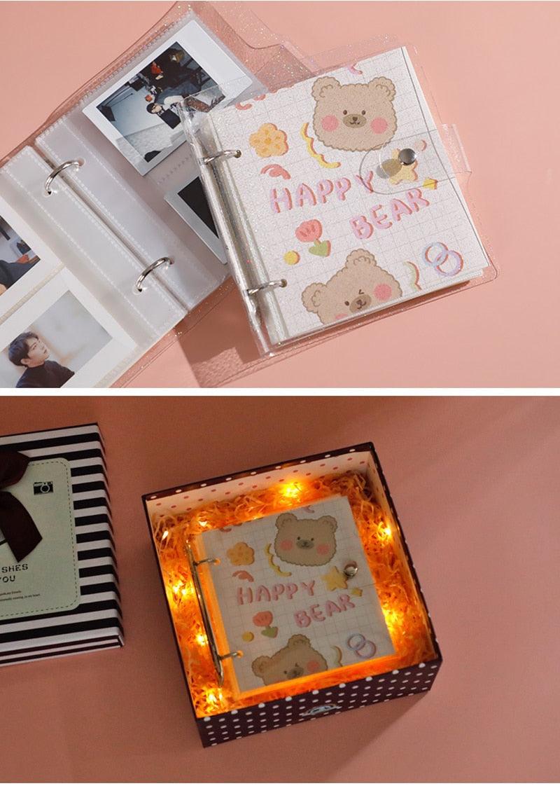 Baby Polaroid Photo Album | Cute Bear Scrapbook for Newborn & Family Memories