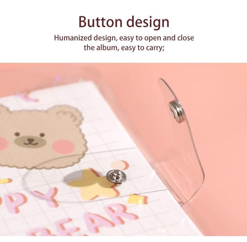 Baby Polaroid Photo Album | Cute Bear Scrapbook for Newborn & Family Memories