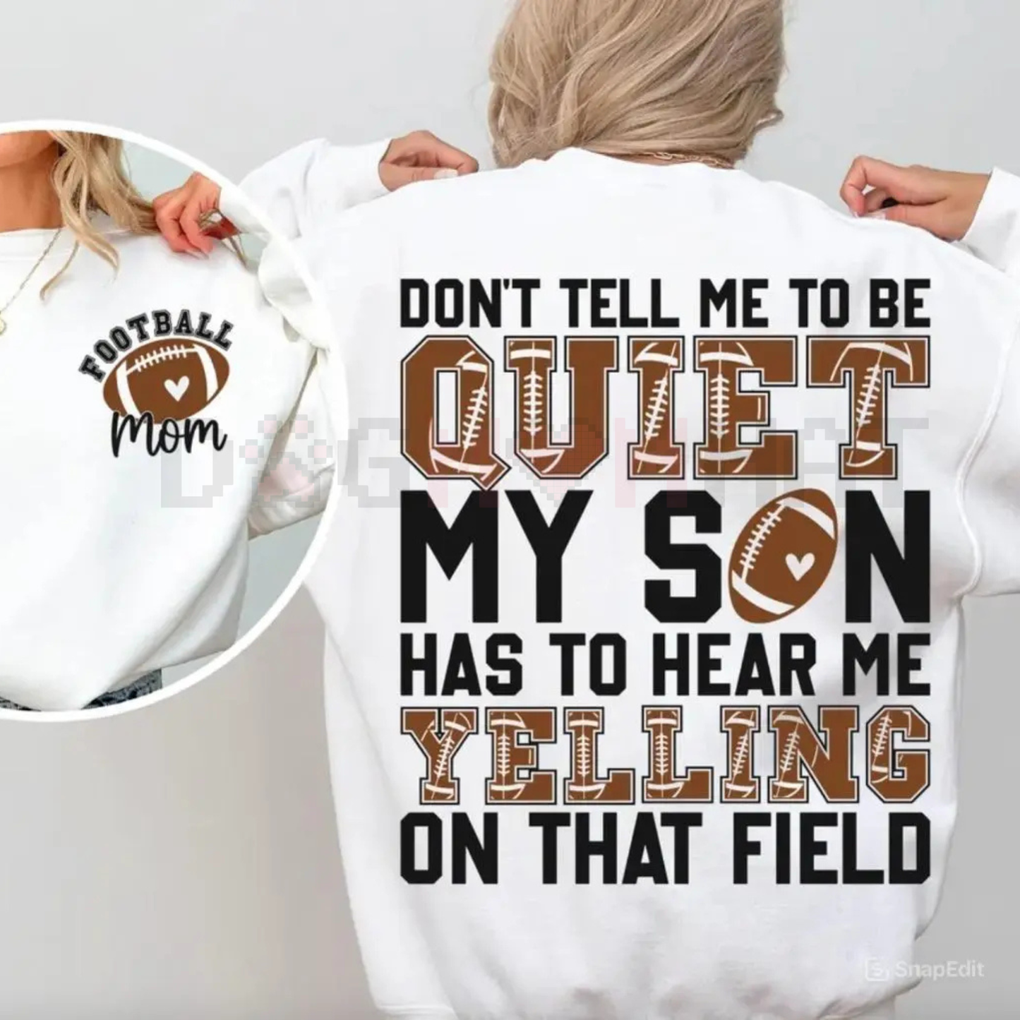 Football Mom Sweatshirt | Game Day Crewneck for Football Mamas