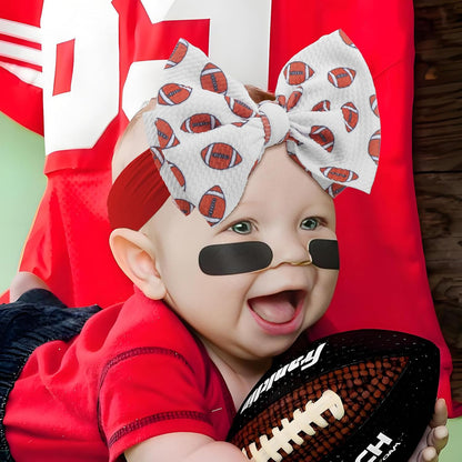 Baby Girl Football Outfit Sports Headbands for Girls Hair Bows Super Bowl Hair Accessories Newborn Toddler Headband Football Baby Clothes