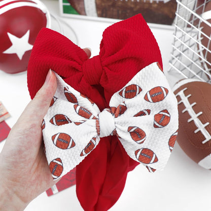 Baby Girl Football Outfit Sports Headbands for Girls Hair Bows Super Bowl Hair Accessories Newborn Toddler Headband Football Baby Clothes