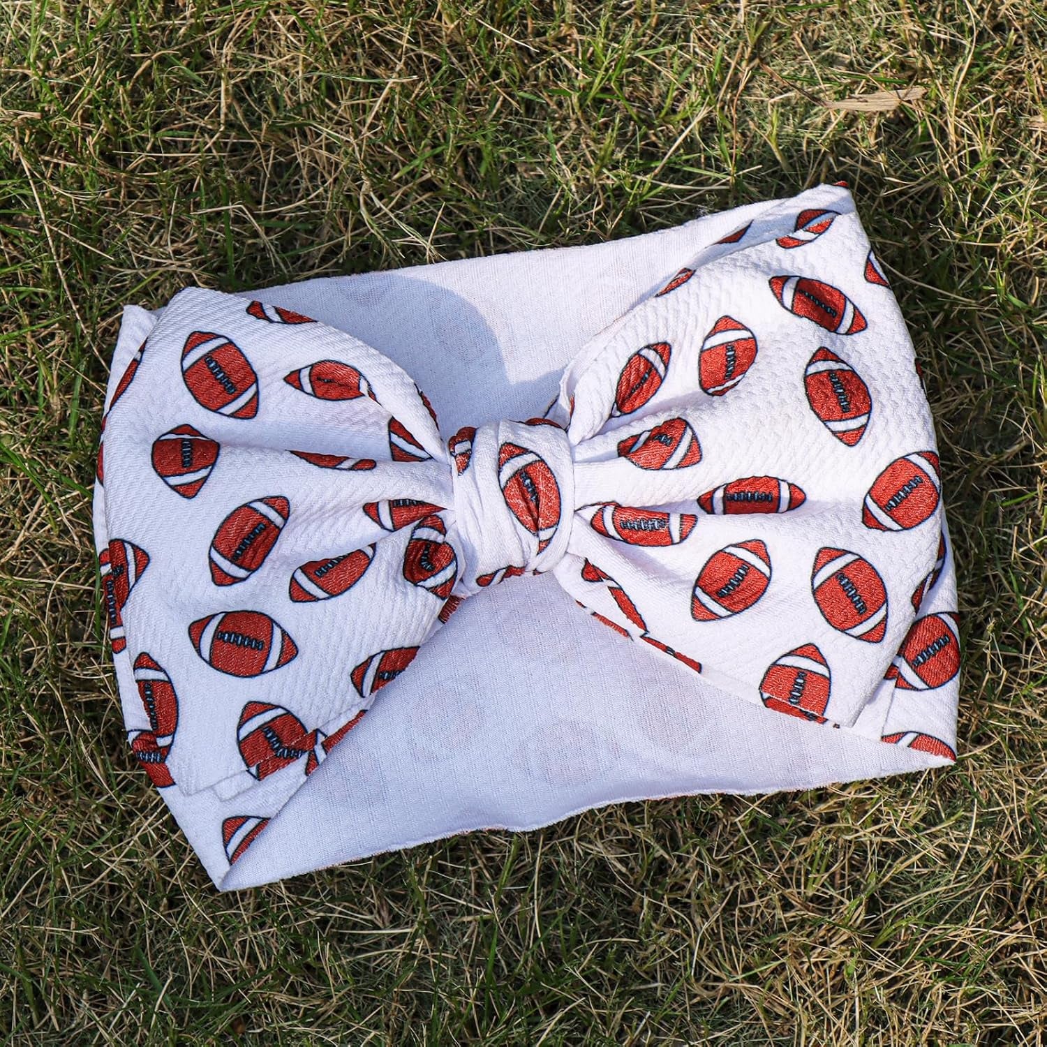 7'' Baby Girls Headbands Football Sports Bow Wide Headbands Hairbands Game Day Sports Hair Accessories Gift for Newborn Infant Toddlers Kids