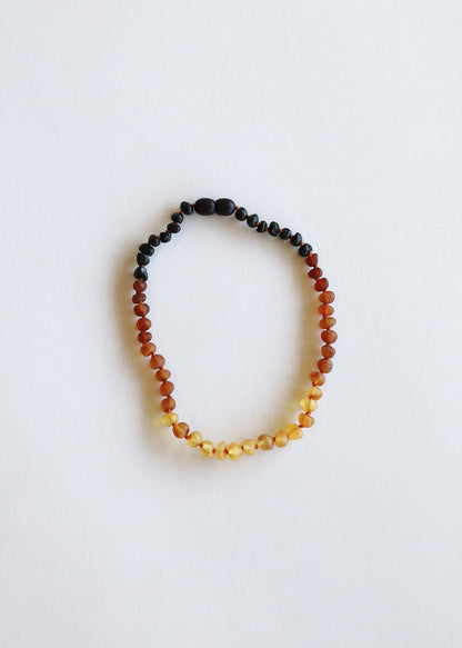 Raw Ombre Baltic Amber Baby Teething Necklace – Handmade Genuine Baltic Amber Jewelry