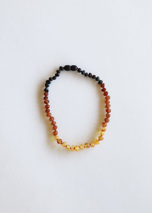 Raw Ombre Baltic Amber Baby Teething Necklace – Handmade Genuine Baltic Amber Jewelry