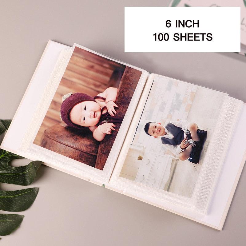 Family & Baby DIY Scrapbook Photo Album | 100-Pocket 6-Inch Keepsake Gift for Couples & New Parents