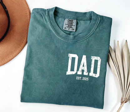 Personalized Dad Shirt with Kids' Names | Comfort Colors® Custom Father's Day Tee