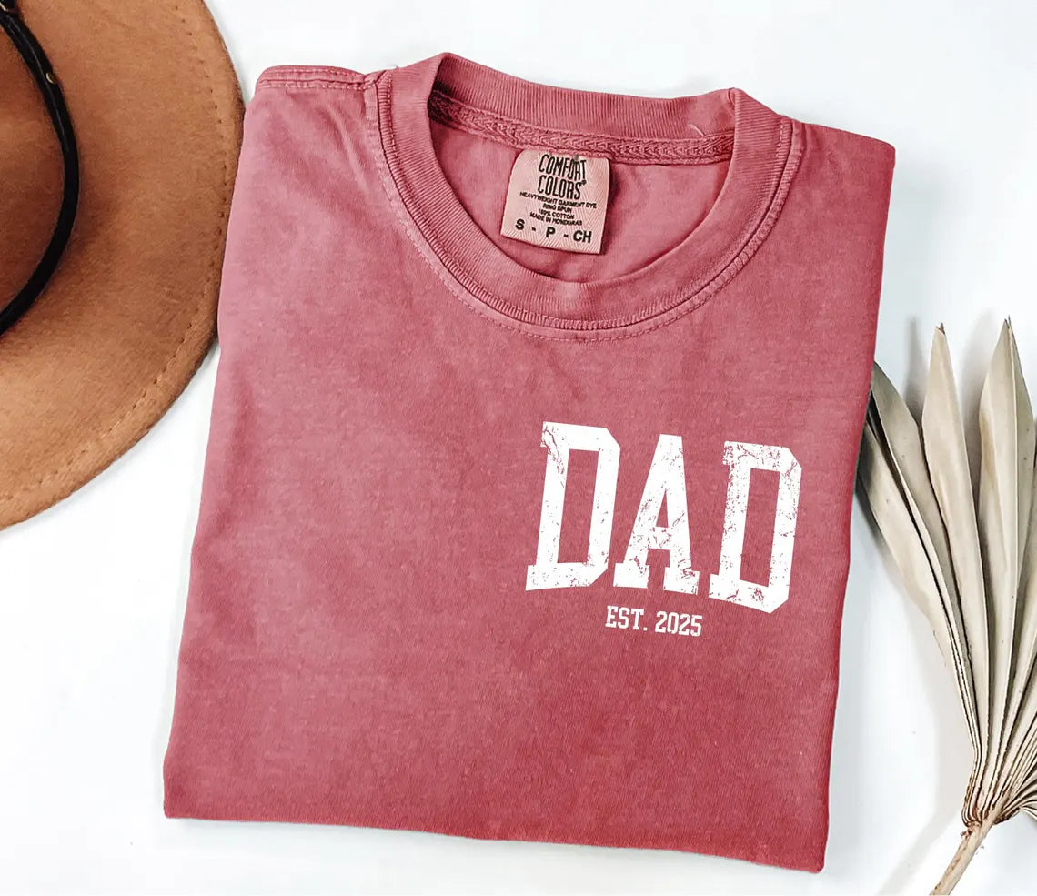 Personalized Dad Shirt with Kids' Names | Comfort Colors® Custom Father's Day Tee