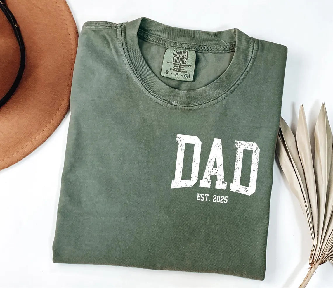 Personalized Dad Shirt with Kids' Names | Comfort Colors® Custom Father's Day Tee