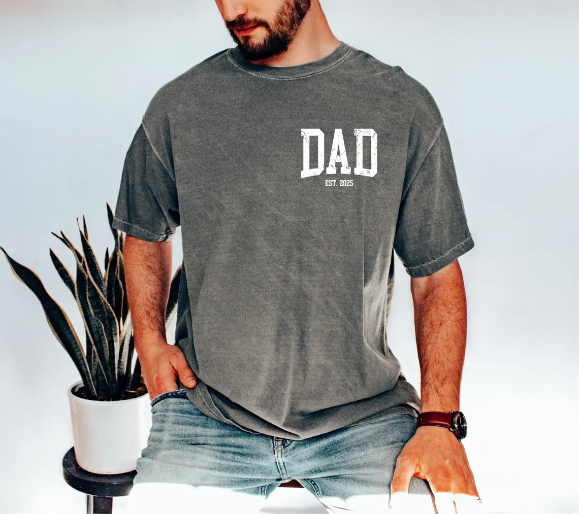 Personalized Dad Shirt with Kids' Names | Comfort Colors® Custom Father's Day Tee