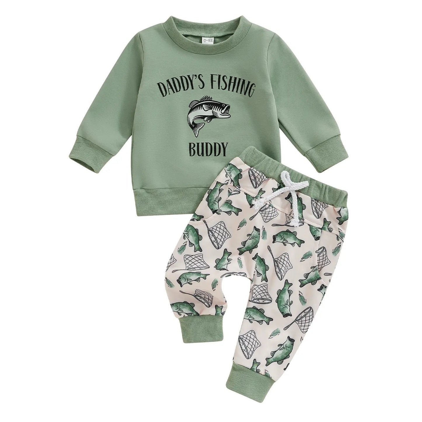 Boys Animal & Letter Print Long Sleeve Sweater & Pants Set