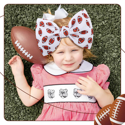 7'' Baby Girls Headbands Football Sports Bow Wide Headbands Hairbands Game Day Sports Hair Accessories Gift for Newborn Infant Toddlers Kids