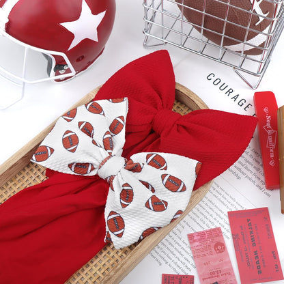 Baby Girl Football Outfit Sports Headbands for Girls Hair Bows Super Bowl Hair Accessories Newborn Toddler Headband Football Baby Clothes