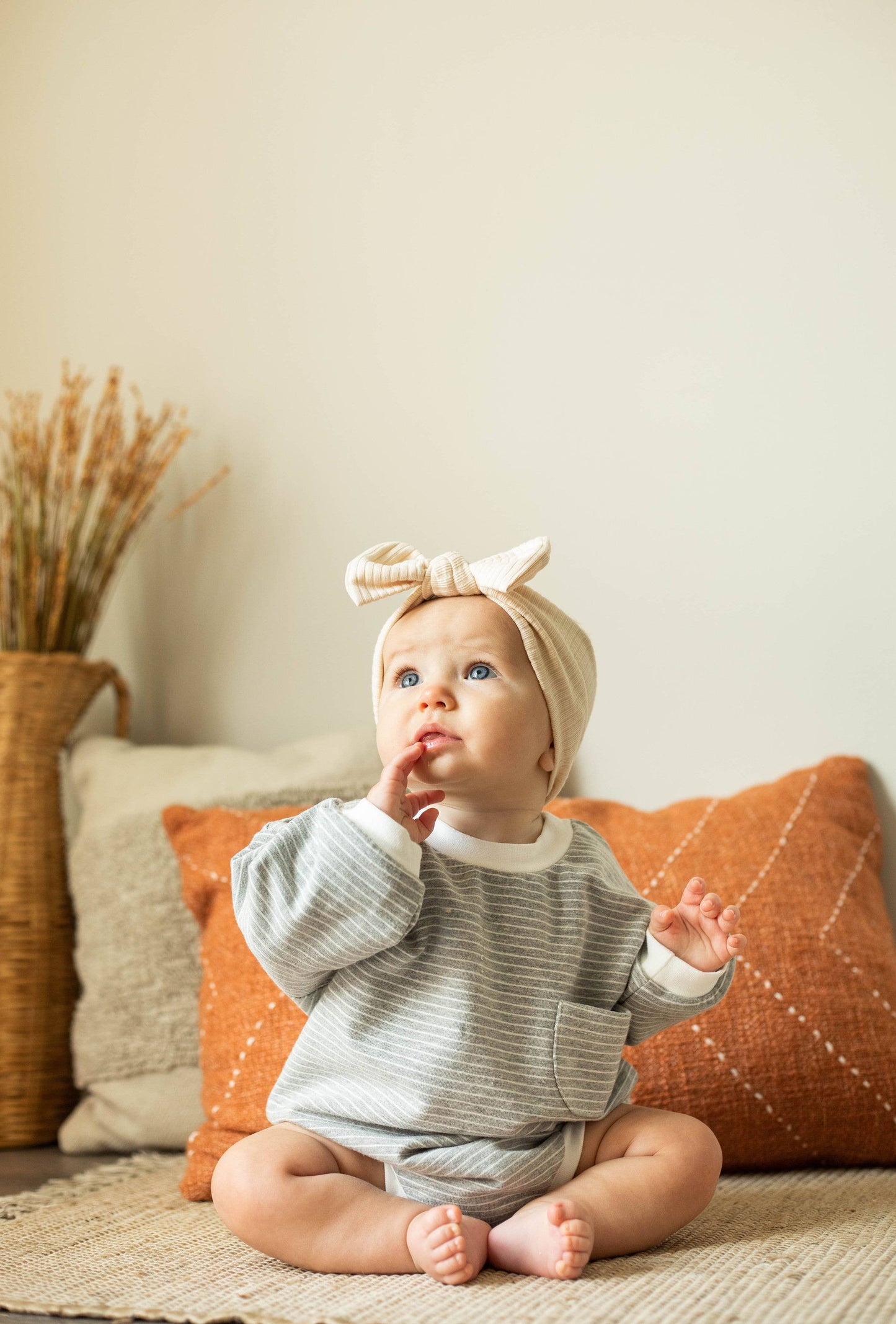 Baby Organic Cotton Long Sleeve Oversized Bubble Romper