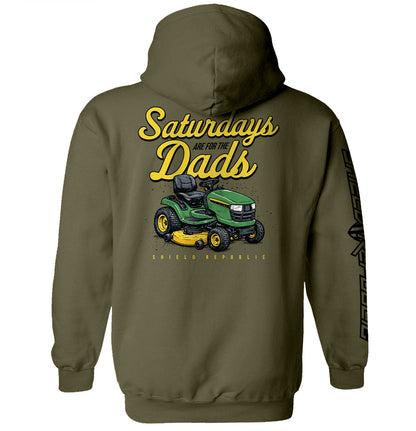 Saturdays Are For The Dads Mower Graphic Tee | Funny Shirt for Dads