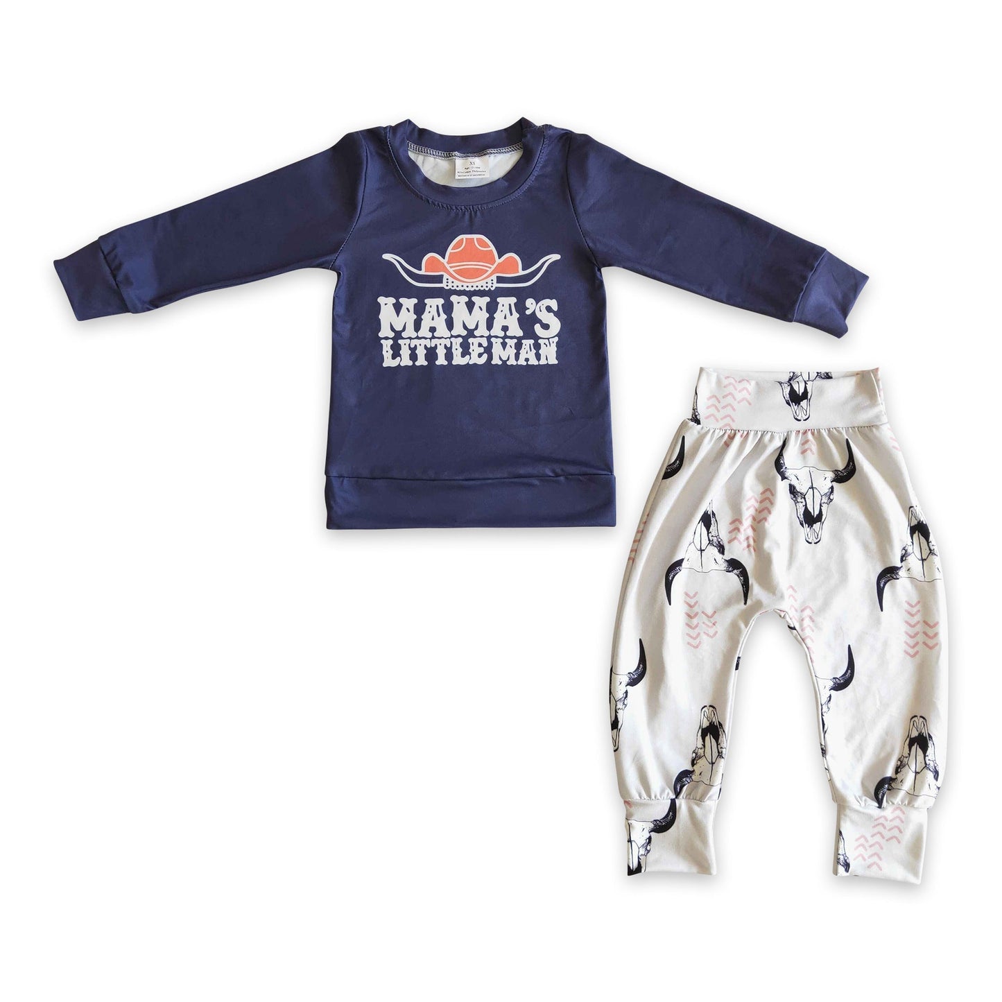 Mama's Little Man Western Cowboy Baby Outfit