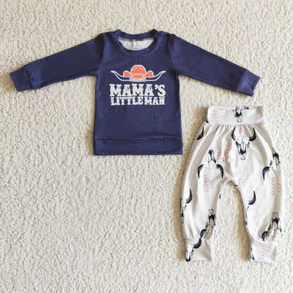 Mama's Little Man Western Cowboy Baby Outfit