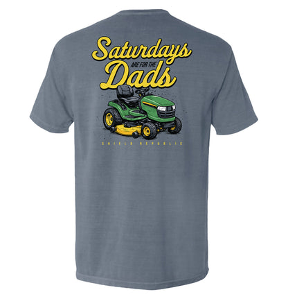 Saturdays Are For The Dads Mower Graphic Tee | Funny Shirt for Dads