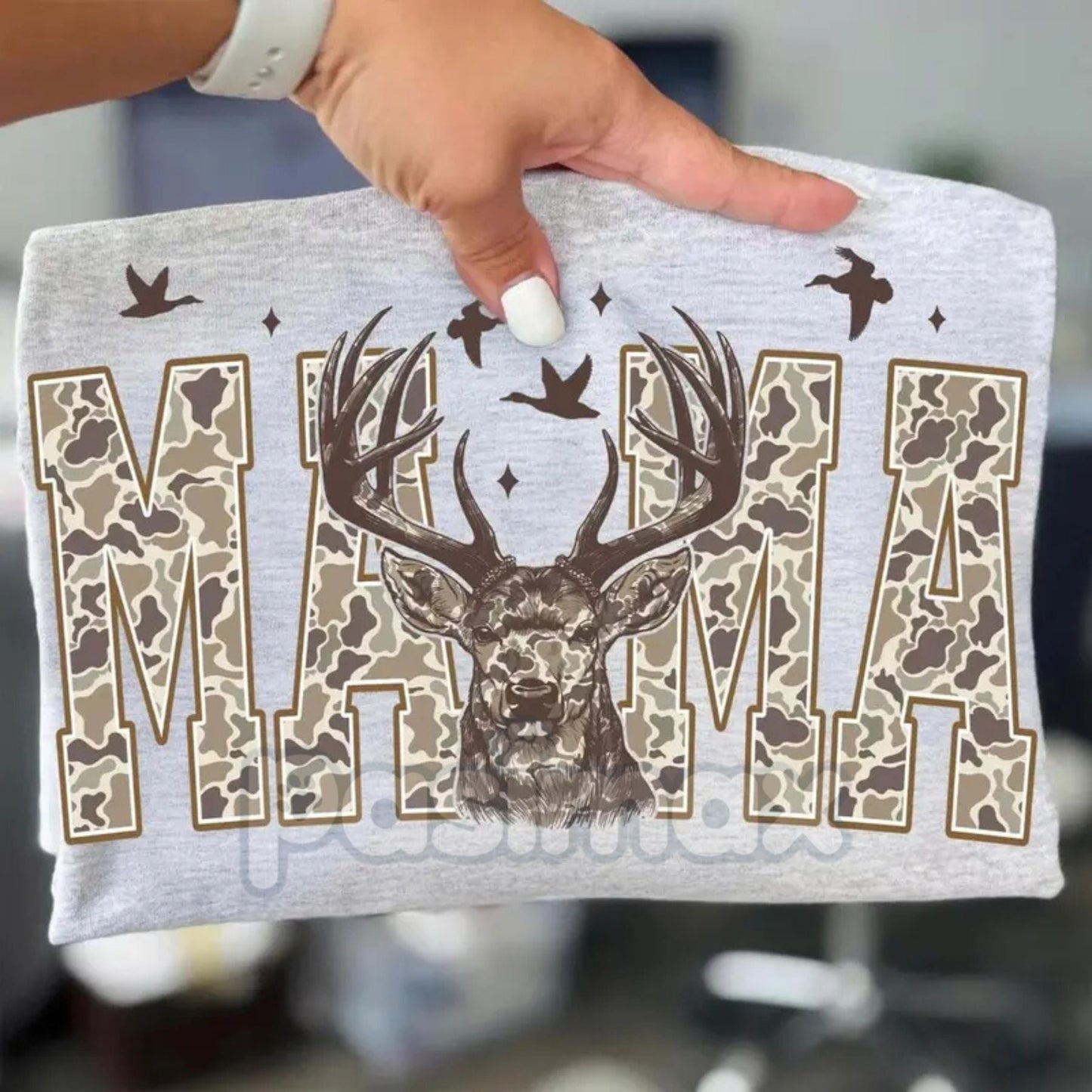 Camo Mama T-Shirt | Deer Hunting Tee for Hunter Moms
