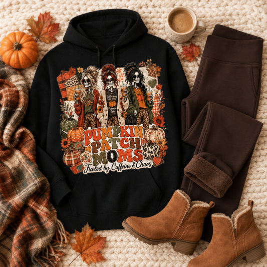 Pumpkin Patch Moms Graphic Hoodie | Funny Fall Mom Gift